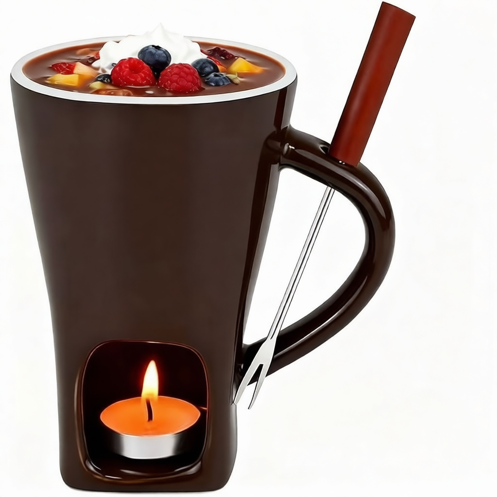 Fondue Pot Ceramic - Seramik Çikolata Fondü Kupa Yaratıcı Peynir