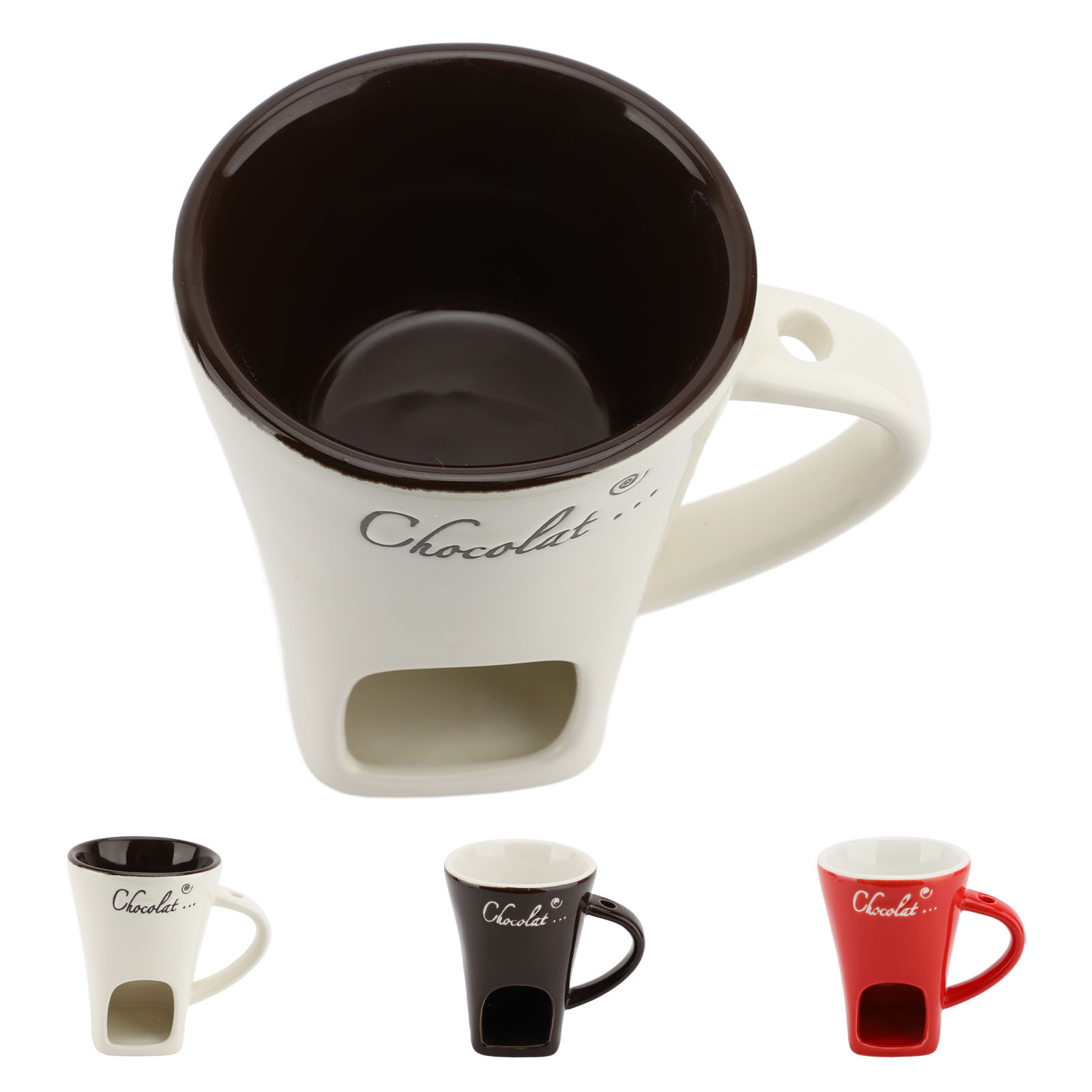 Fondue Pot Ceramic - Çikolata Eritme Fondü Kupası Seramik Isıtıcı