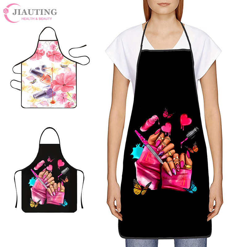 Home Cooking Kitchen - Oje Baskı Güzellik Mutfak Kadın Önlük