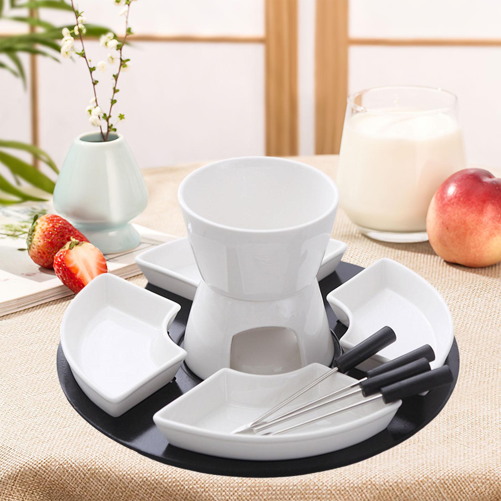 Fondue Pot Ceramic - Porselen Tereyağı Kabı Seramik Fondü Seti