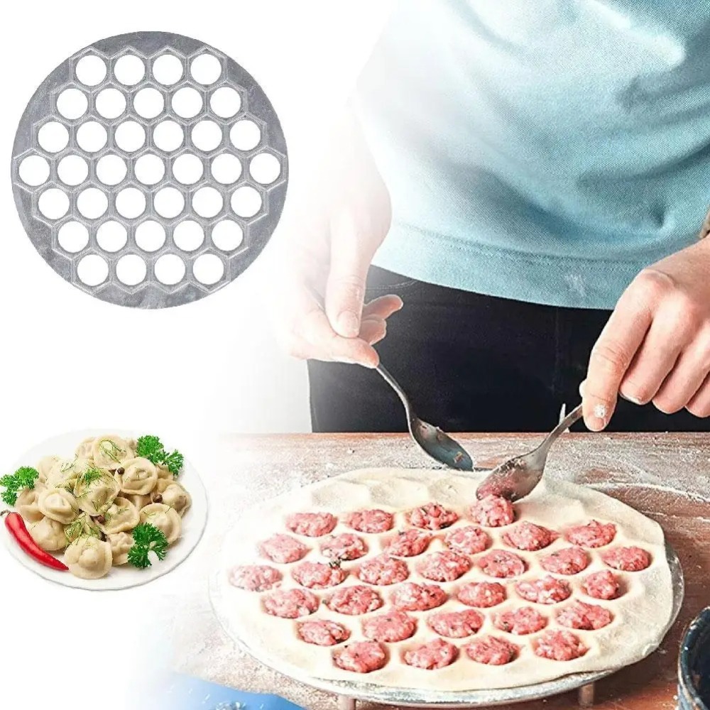 Home Cooking Help - Taşınabilir Alüminyum Mantı Kalıbı 37 Delikli