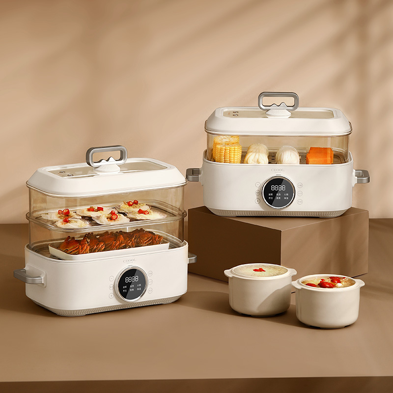 Home Cooking Electric - 10L 3'ü 1 Arada Elektrikli Buharlı
