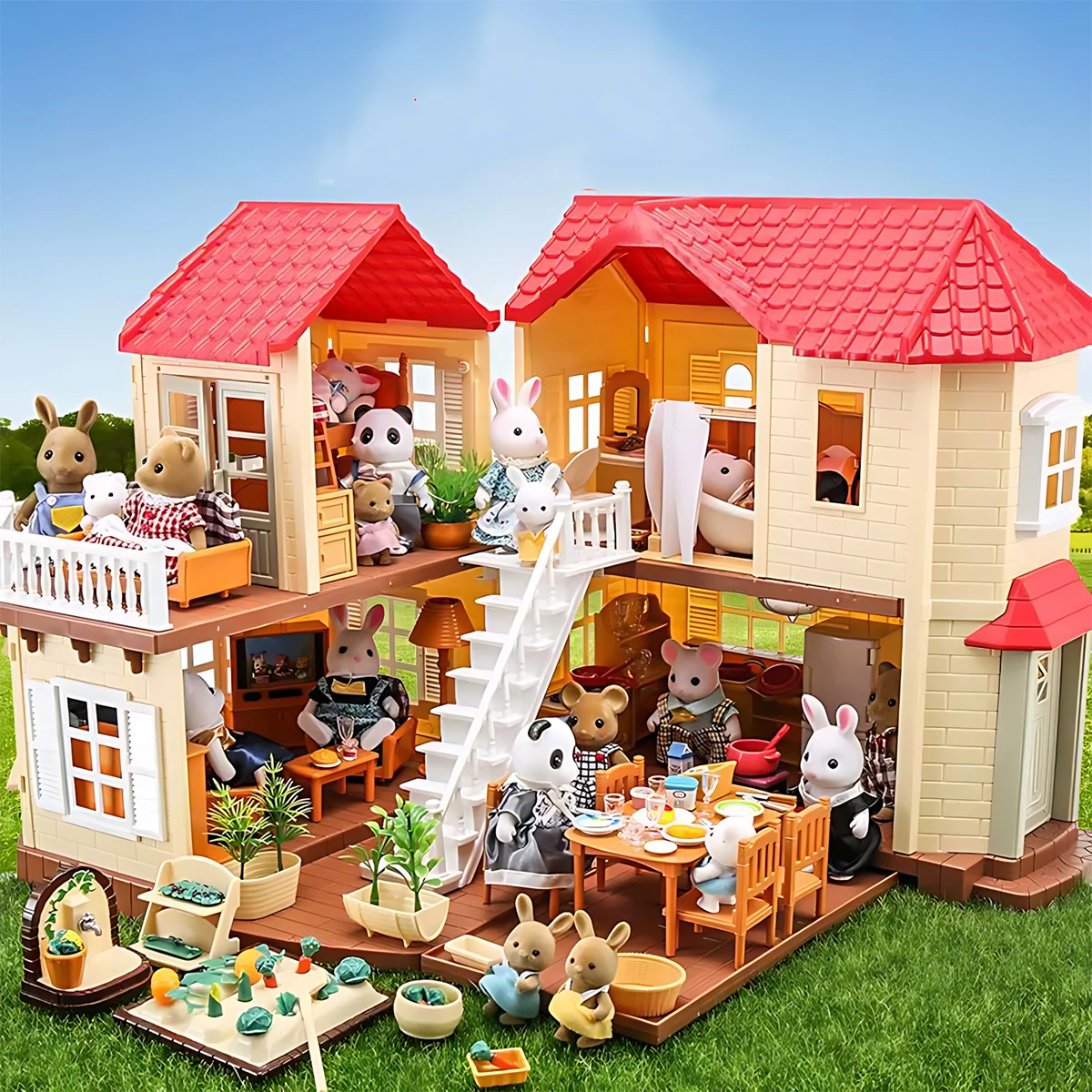 Home Cooking Kitchen - Minyatür Mobilya 1:12 Dollhouse Mutfak Oturma