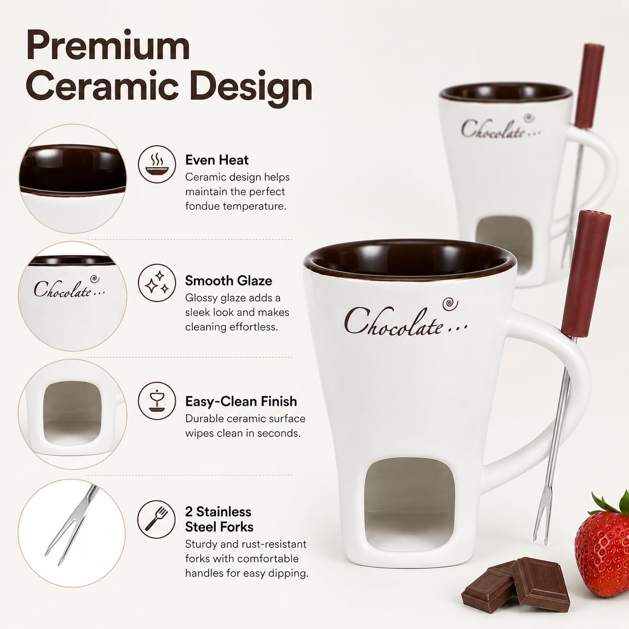 Tatlı Seramik Fondü Kupası ve  - Fondue Pot Ceramic incelemesi ve fiyatı