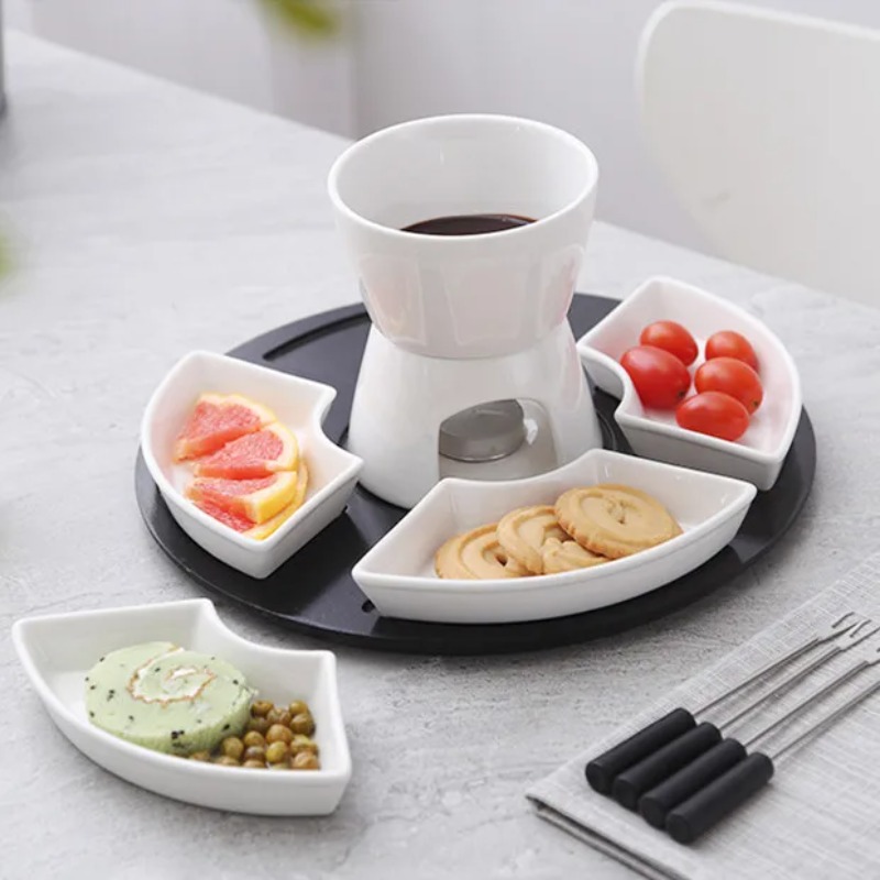 Beyaz Sırlı Seramik Çikolata F - Fondue Pot Ceramic incelemesi ve fiyatı