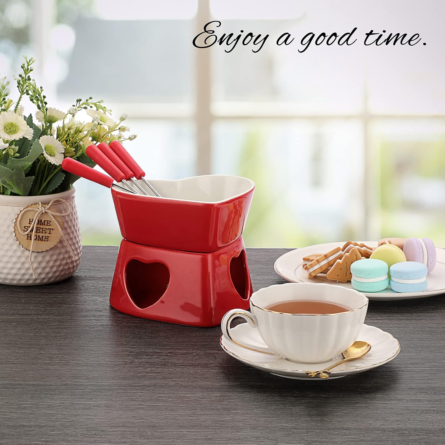 320 ml Seramik Kalp Şeklinde F - Fondue Pot Ceramic incelemesi ve fiyatı